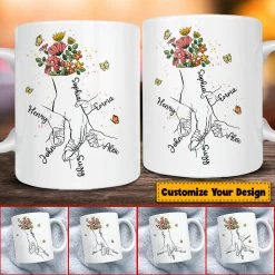 Mom Holding Hands Personalized Mug -Gift Series Store Mom Holding Hands Personalized Mug 6