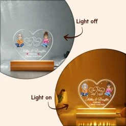 Mother And Daughter Forever Linked Together Acrylic LED Night Light -Gift Series Store Mother And Daughter Forever Linked Together Acrylic LED Night Light 9