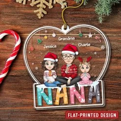 Nana And Grandchildren Personalized Christmas Ornament -Gift Series Store Nana And Grandchildren Personalized Christmas Ornament 2