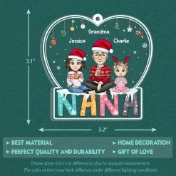 Nana And Grandchildren Personalized Christmas Ornament -Gift Series Store Nana And Grandchildren Personalized Christmas Ornament 5