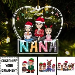 Nana And Grandchildren Personalized Christmas Ornament -Gift Series Store Nana And Grandchildren Personalized Christmas Ornament 6