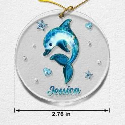 Personalized Acrylic Dolphin Ornament Jewelry Style -Gift Series Store Personalized Acrylic Dolphin Ornament Jewelry Style 5