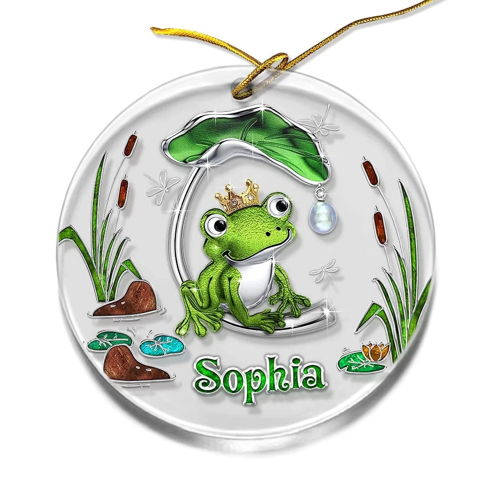 Personalized Acrylic Frog Ornament Jewelry Style 3 Personalized Acrylic Frog Ornament Jewelry Style