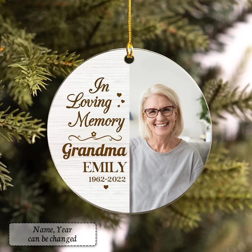 Personalized Acrylic Memorial Grandma Ornament Christmas Gift 4 Personalized Acrylic Memorial Grandma Ornament Christmas Gift - Image 2