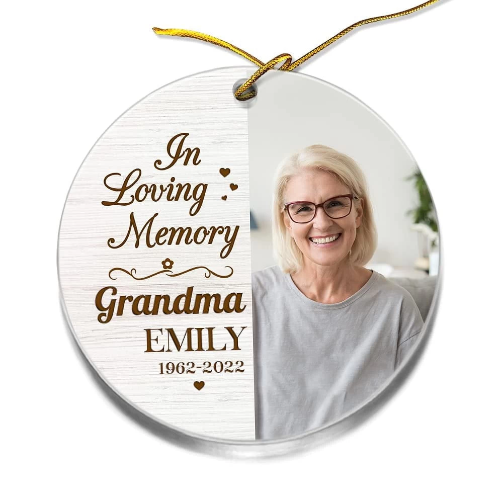 Personalized Acrylic Memorial Grandma Ornament Christmas Gift 3 Personalized Acrylic Memorial Grandma Ornament Christmas Gift