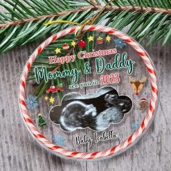 Personalized Acrylic New Baby Ornament Upcoming Baby -Gift Series Store Personalized Acrylic New Baby Ornament Upcoming Baby 3
