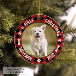 Personalized Acrylic Ornament Dog Ornament First Christmas -Gift Series Store Personalized Acrylic Ornament Dog Ornament First Christmas 2