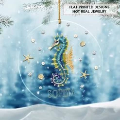 Personalized Acrylic Seahorse Ornament Jewelry Style 11 Personalized Acrylic Seahorse Ornament Jewelry Style -Gift Series Store Personalized Acrylic Seahorse Ornament Jewelry Style 2