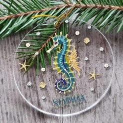 Personalized Acrylic Seahorse Ornament Jewelry Style 12 Personalized Acrylic Seahorse Ornament Jewelry Style -Gift Series Store Personalized Acrylic Seahorse Ornament Jewelry Style 3