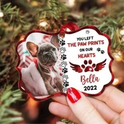 Personalized Aluminum Dog Memorial Ornament Paw Print -Gift Series Store Personalized Aluminum Dog Memorial Ornament Paw Print 2