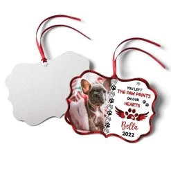 Personalized Aluminum Dog Memorial Ornament Paw Print -Gift Series Store Personalized Aluminum Dog Memorial Ornament Paw Print 4
