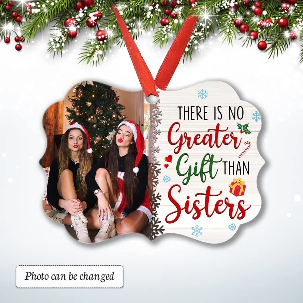 Personalized Aluminum Sister Ornament For Besties 4 Personalized Aluminum Sister Ornament For Besties - Image 2