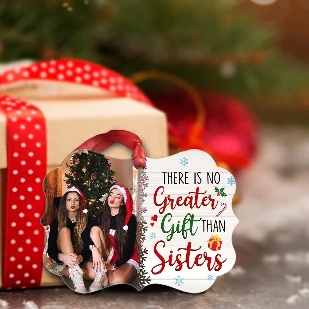 Personalized Aluminum Sister Ornament For Besties 6 Personalized Aluminum Sister Ornament For Besties - Image 4