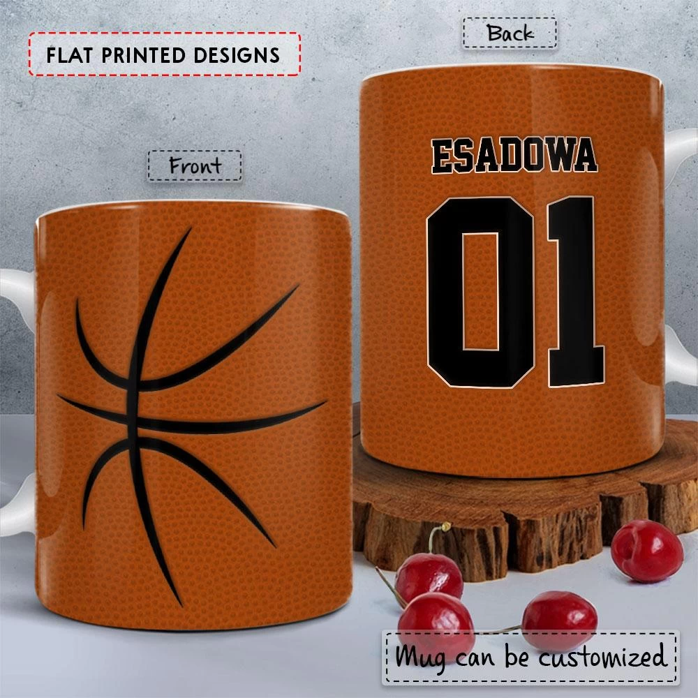 Personalized Basketball Custom Name Mug 4 Personalized Basketball Custom Name Mug - Image 2