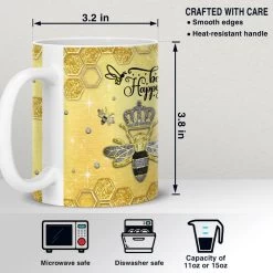 Personalized Bee Happy Mug Jewelry Drawing -Gift Series Store Personalized Bee Happy Mug Jewelry Drawing 5