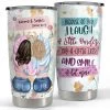 Personalized Best Friends Tumbler Because Of You I Laugh For Besties -Gift Series Store Personalized Best Friends Tumbler Because Of You I Laugh For Besties