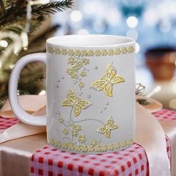 Personalized Butterfly Mug Golden Butterfly -Gift Series Store Personalized Butterfly Mug Golden Butterfly 5
