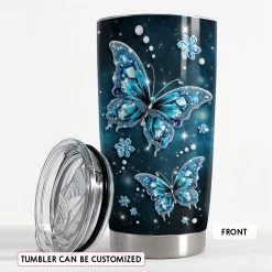 Personalized Butterfly Tumbler Jewelry Style -Gift Series Store Personalized Butterfly Tumbler Jewelry Style 2