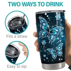 Personalized Butterfly Tumbler Jewelry Style -Gift Series Store Personalized Butterfly Tumbler Jewelry Style 6