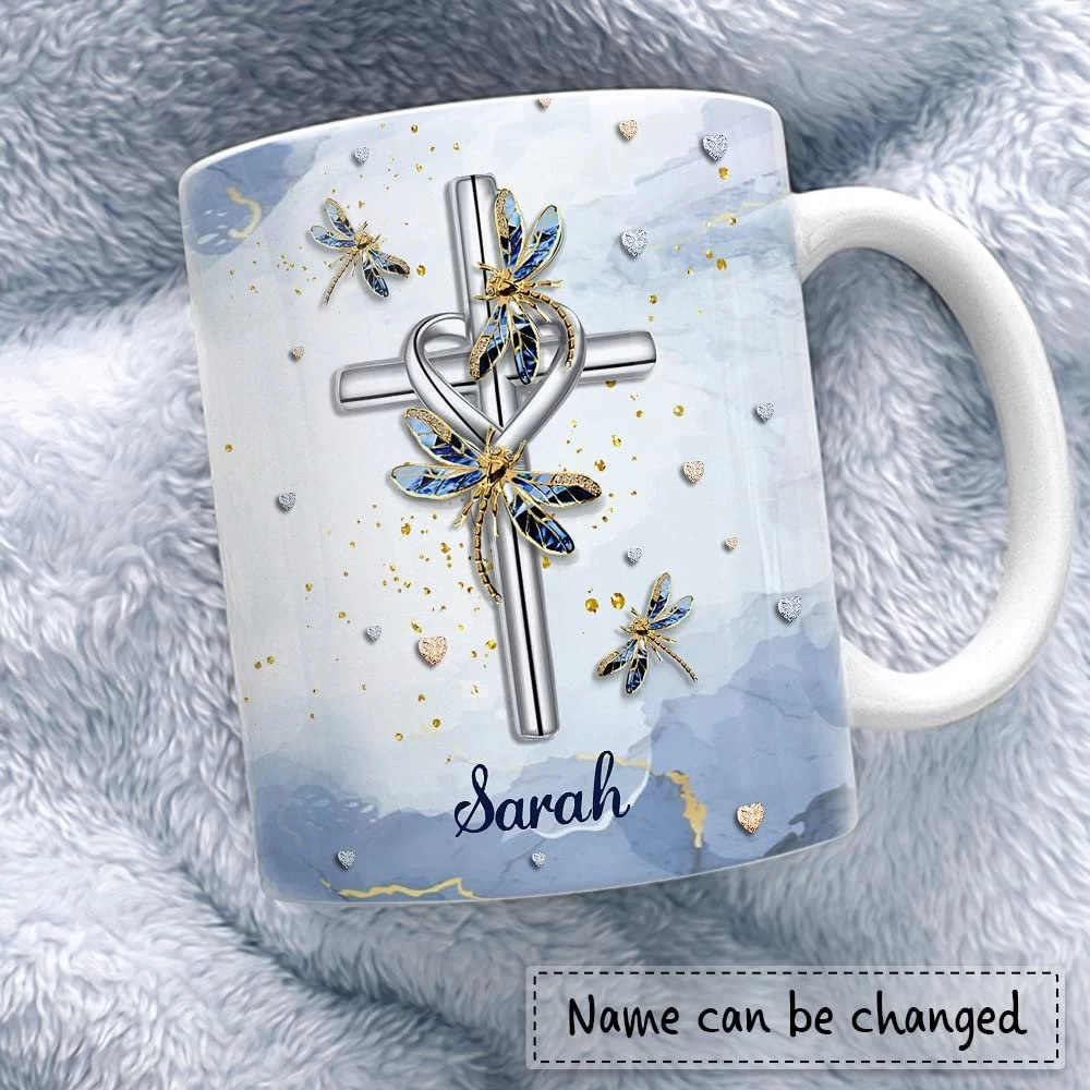 Personalized Christian Mug Dragonfly 4 Personalized Christian Mug Dragonfly - Image 2