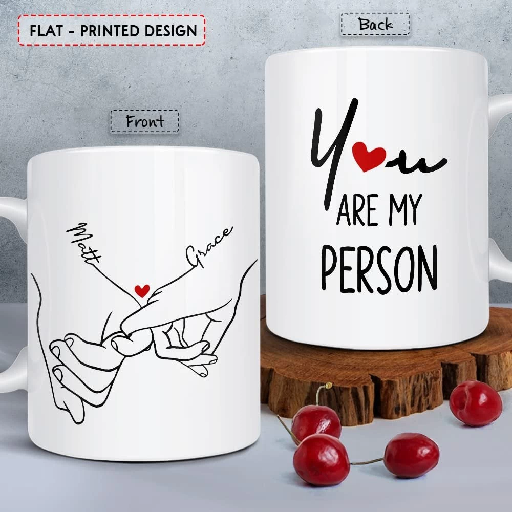 Personalized Couple Hand Mug You Are My Person Mug 4 Personalized Couple Hand Mug You Are My Person Mug - Image 2