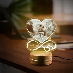 Personalized Couple Night Light Heart Design With Custom Photo -Gift Series Store Personalized Couple Night Light Heart Design With Custom Photo 3