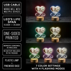 Personalized Couple Night Light Heart Design With Custom Photo -Gift Series Store Personalized Couple Night Light Heart Design With Custom Photo 4