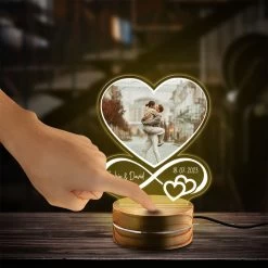 Personalized Couple Night Light Heart Design With Custom Photo -Gift Series Store Personalized Couple Night Light Heart Design With Custom Photo 5