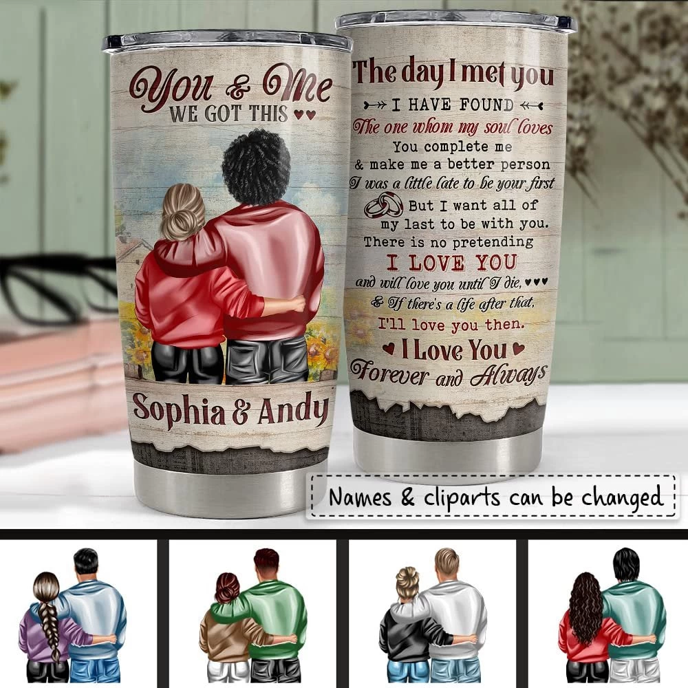Personalized Couple Tumbler You And Me We Got This Best Custom Gift 5 Personalized Couple Tumbler You And Me We Got This Best Custom Gift - Image 3