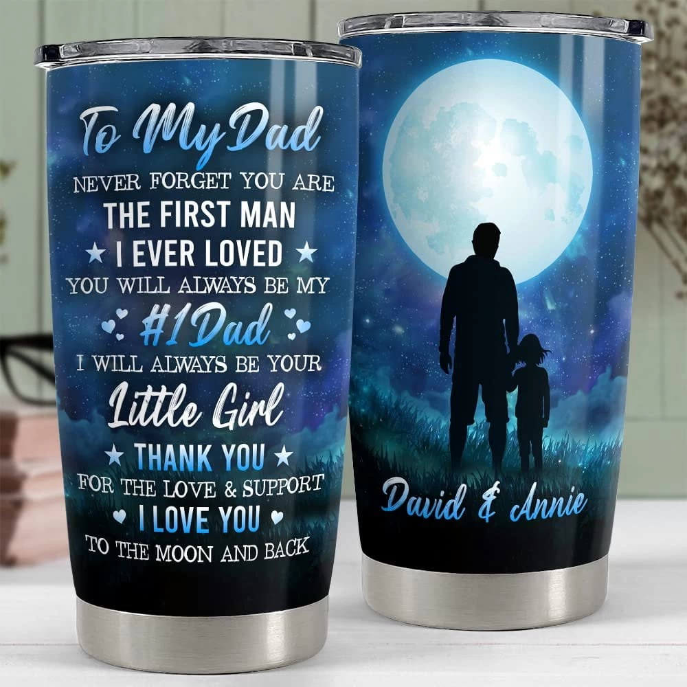 Personalized Dad Tumbler Father And Daughter Father Day Gift 4 Personalized Dad Tumbler Father And Daughter Father Day Gift - Image 2