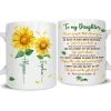 Personalized Daughter Mug Sunflowers Mom And Daughter -Gift Series Store Personalized Daughter Mug Sunflowers Mom And Daughter
