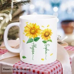 Personalized Daughter Mug Sunflowers Mom And Daughter -Gift Series Store Personalized Daughter Mug Sunflowers Mom And Daughter 2