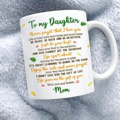 Personalized Daughter Mug Sunflowers Mom And Daughter -Gift Series Store Personalized Daughter Mug Sunflowers Mom And Daughter 3