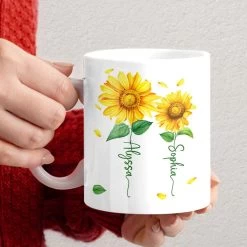 Personalized Daughter Mug Sunflowers Mom And Daughter -Gift Series Store Personalized Daughter Mug Sunflowers Mom And Daughter 4