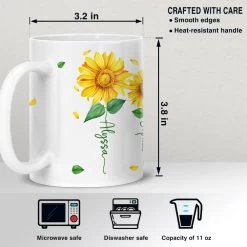 Personalized Daughter Mug Sunflowers Mom And Daughter -Gift Series Store Personalized Daughter Mug Sunflowers Mom And Daughter 5