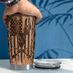 Personalized Deer Hunting Tumbler With Customize Name -Gift Series Store Personalized Deer Hunting Tumbler With Customize Name 4