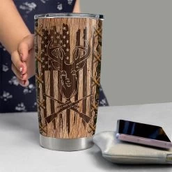 Personalized Deer Hunting Tumbler With Customize Name -Gift Series Store Personalized Deer Hunting Tumbler With Customize Name 5