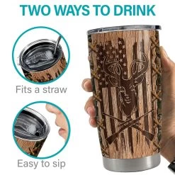 Personalized Deer Hunting Tumbler With Customize Name -Gift Series Store Personalized Deer Hunting Tumbler With Customize Name 6