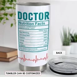 Personalized Doctor Tumbler Doctor Nutrition Facts White Coat -Gift Series Store Personalized Doctor Tumbler Doctor Nutrition Facts White Coat 3