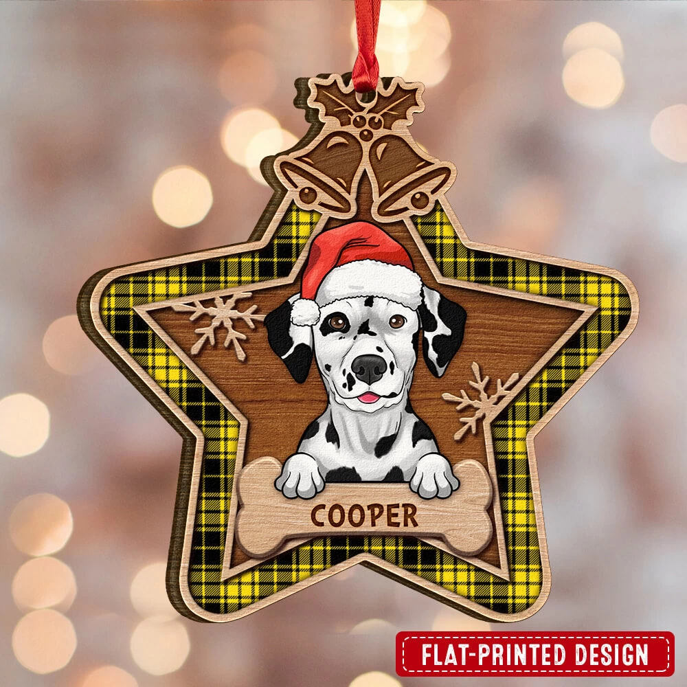 Personalized Dog Christmas Star Wood Personalized Ornament 4 Personalized Dog Christmas Star Wood Personalized Ornament - Image 2