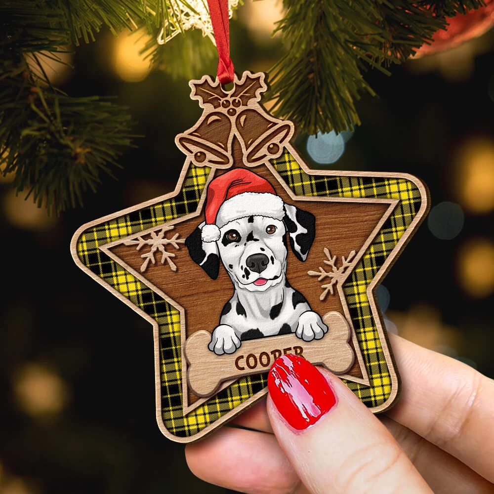 Personalized Dog Christmas Star Wood Personalized Ornament 7 Personalized Dog Christmas Star Wood Personalized Ornament - Image 5
