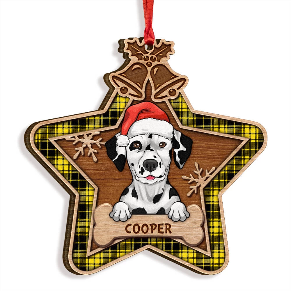 Personalized Dog Christmas Star Wood Personalized Ornament 3 Personalized Dog Christmas Star Wood Personalized Ornament