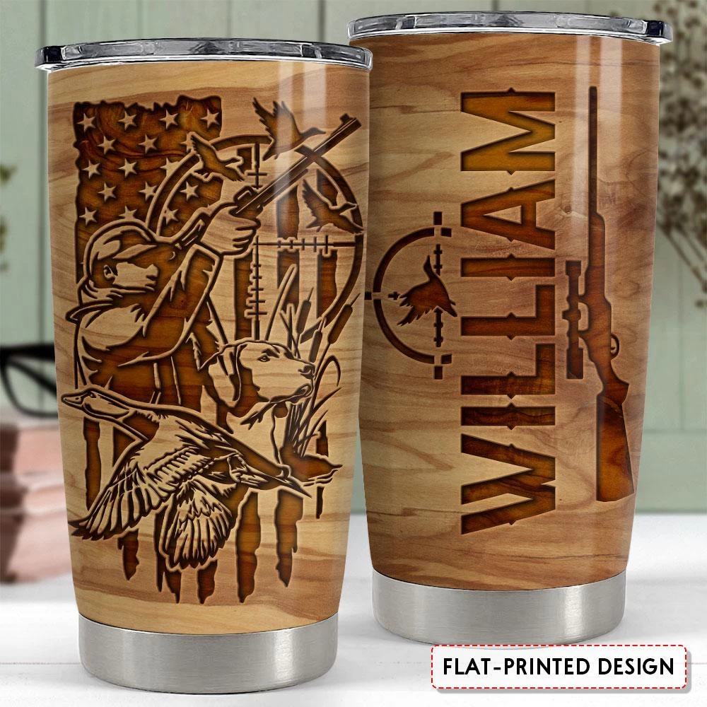 Personalized Duck Hunting Tumbler With Customize Name 4 Personalized Duck Hunting Tumbler With Customize Name - Image 2