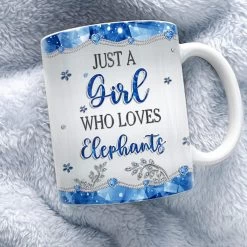 Personalized Elephant Mug Just A Girl Who Loves Elephants -Gift Series Store Personalized Elephant Mug Just A Girl Who Loves Elephants 4