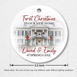 Personalized First Christmas In New Home Custom Photo House Ornament -Gift Series Store Personalized First Christmas In New Home Custom Photo House Ornament 5