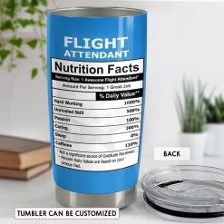 Personalized Flight Attendant Tumbler Nutrition Facts -Gift Series Store Personalized Flight Attendant Tumbler Nutrition Facts 3