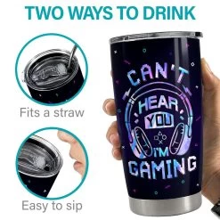 Personalized Gamer Tumbler Can't Hear You I'm Gaming -Gift Series Store Personalized Gamer Tumbler Cant Hear You Im Gaming 6