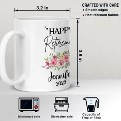 Personalized Happy Retirement Mug -Gift Series Store Personalized Happy Retirement Mug 5