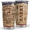 Personalized Hunting Tumbler Hunting Rules Wood Drawing -Gift Series Store Personalized Hunting Tumbler Hunting Rules Wood Drawing