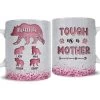 Personalized Mama Bear Tough As Mother Pink Color